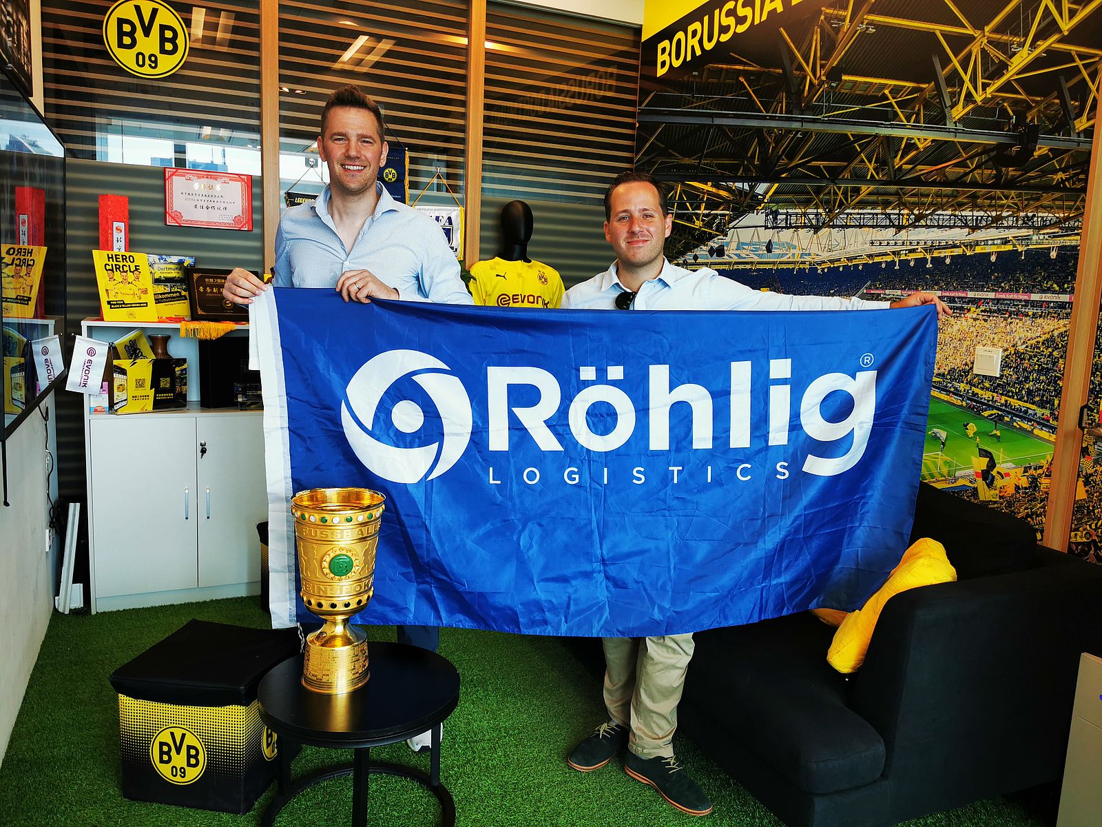 Rohlig flag in BVB China office