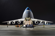 The world's largest cargo aircraft flies 3.5 million SARS-CoV-2 antigen tests to Leipzig