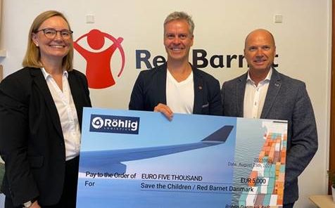 Röhlig Denmark Donate 5000 EUR to Red Barnet
